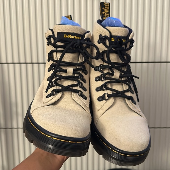 Dr.Martens Sand AirWair Combat Boots - Picture 2 of 2